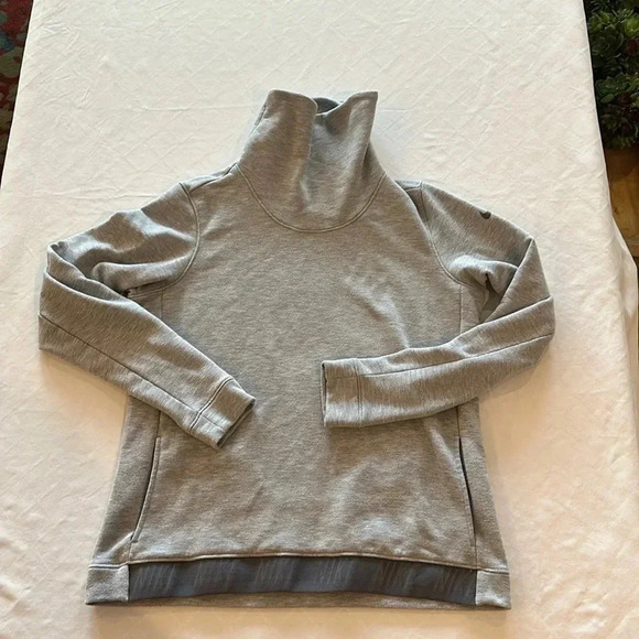 Nike Dri Fit 860130 Funnel Cowl Neck‎ Gray Pullover Sweatshirt Women's medium - Picture 1 of 5